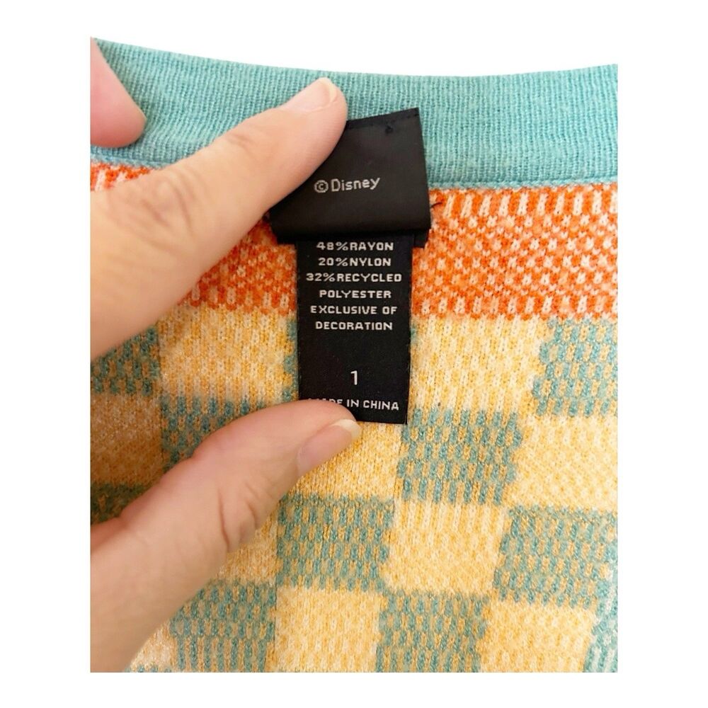 Disney Minnie Mouse Checkered Patchwork Cardigan … - image 3